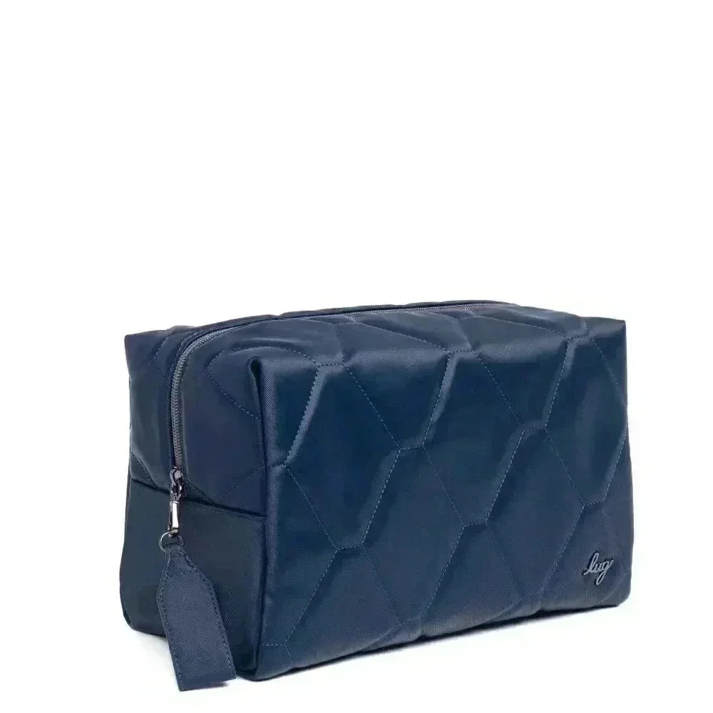 LUG Bumper Satin Luxe VL (Vegan Leather) Cosmetic Case / Toiletry Case - Indigo - Picture 2 of 15